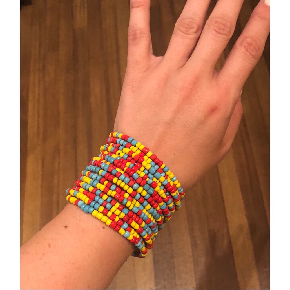 Beaded cuff bracelet